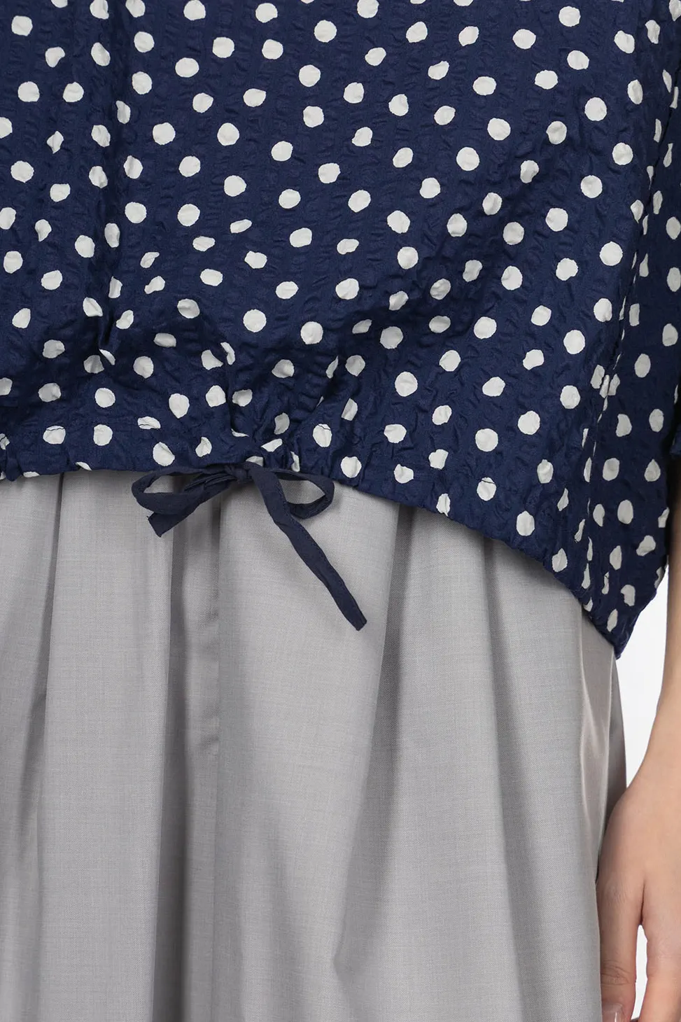 Online NARU Lone Ripple Dot Shirt - Navy x White