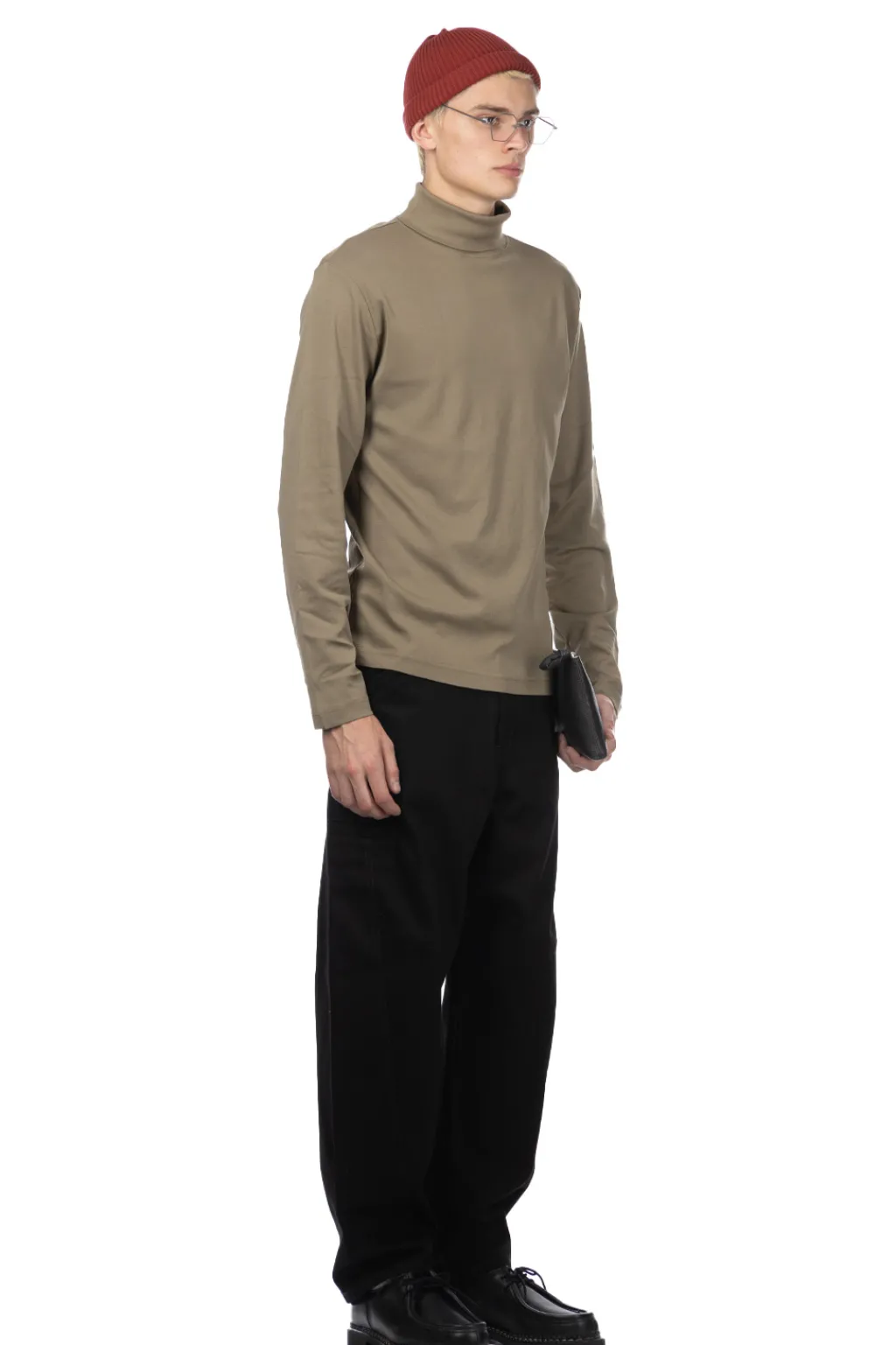 Hot LEMAIRE Long Sleeve Turtle Neck - Green Beige