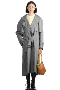 Fashion JW Anderson Longline Trench Coat - Grey