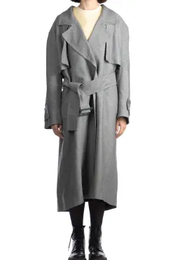 Fashion JW Anderson Longline Trench Coat - Grey