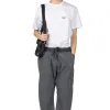Fashion ts(s) Loose Fit Cropped Pants- Charcoal
