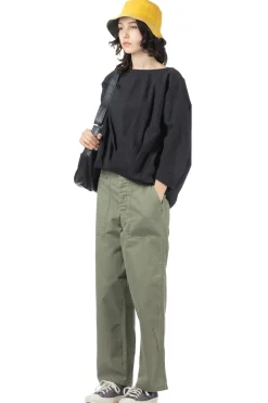 Fashion Cableami Loose Light Chino Bucket Hat Reversible - Olive / Lemon