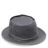 Clearance Cableami Loose Light Chino Pork-Pie Hat - Grey
