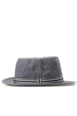 New Cableami Loose Light Chino Pork-Pie Hat - Grey