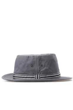 Clearance Cableami Loose Light Chino Pork-Pie Hat - Grey