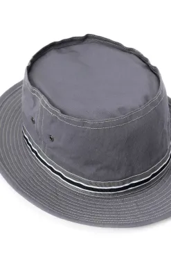 Clearance Cableami Loose Light Chino Pork-Pie Hat - Grey