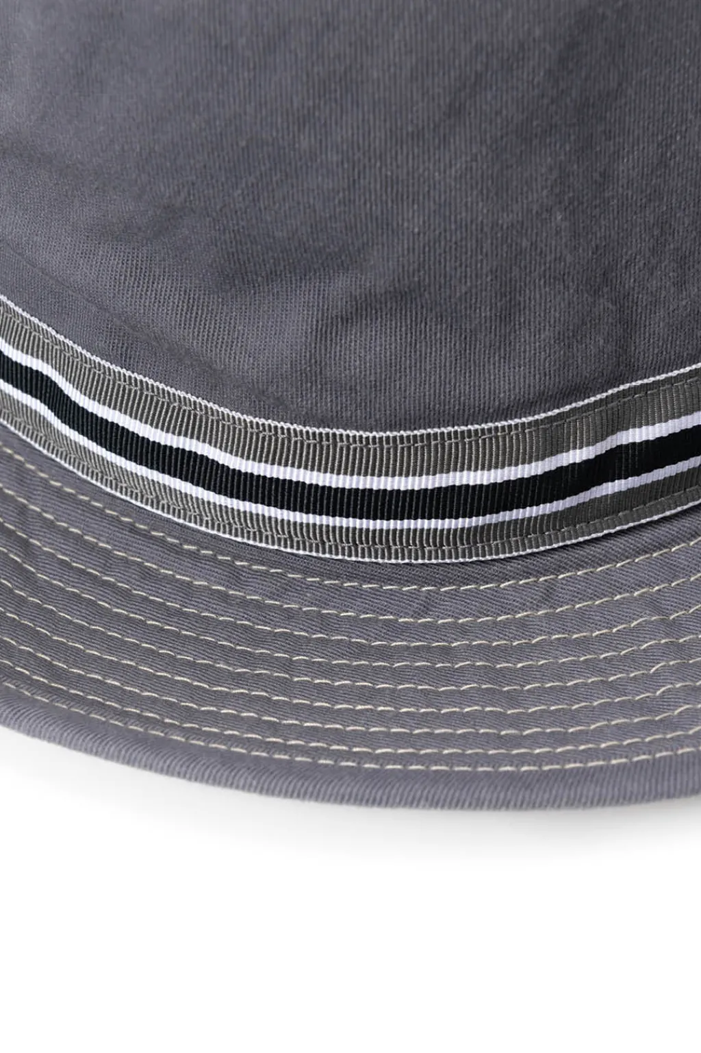 New Cableami Loose Light Chino Pork-Pie Hat - Grey