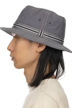 Clearance Cableami Loose Light Chino Pork-Pie Hat - Grey