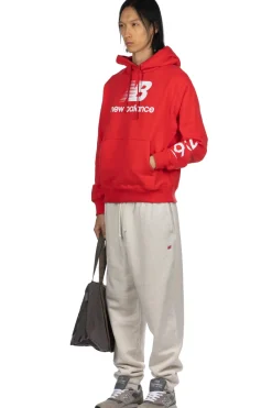 Online New Balance MADE in USA Logo Hoodie - Red