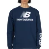 New New Balance MADE in USA Logo LS T-Shirt - Natural Indigo