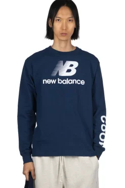 New New Balance MADE in USA Logo LS T-Shirt - Natural Indigo
