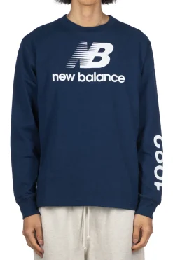 New New Balance MADE in USA Logo LS T-Shirt - Natural Indigo