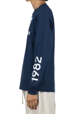 New New Balance MADE in USA Logo LS T-Shirt - Natural Indigo