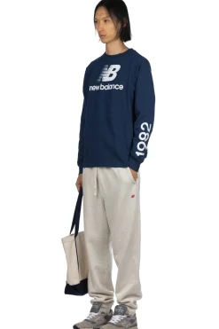 New New Balance MADE in USA Logo LS T-Shirt - Natural Indigo