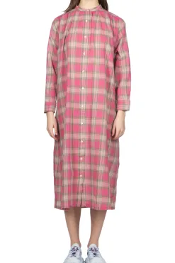 New Ichi Madras Check Dress -Red