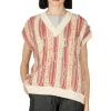 Discount NARU Marble Wave Crew Neck Vest - Red