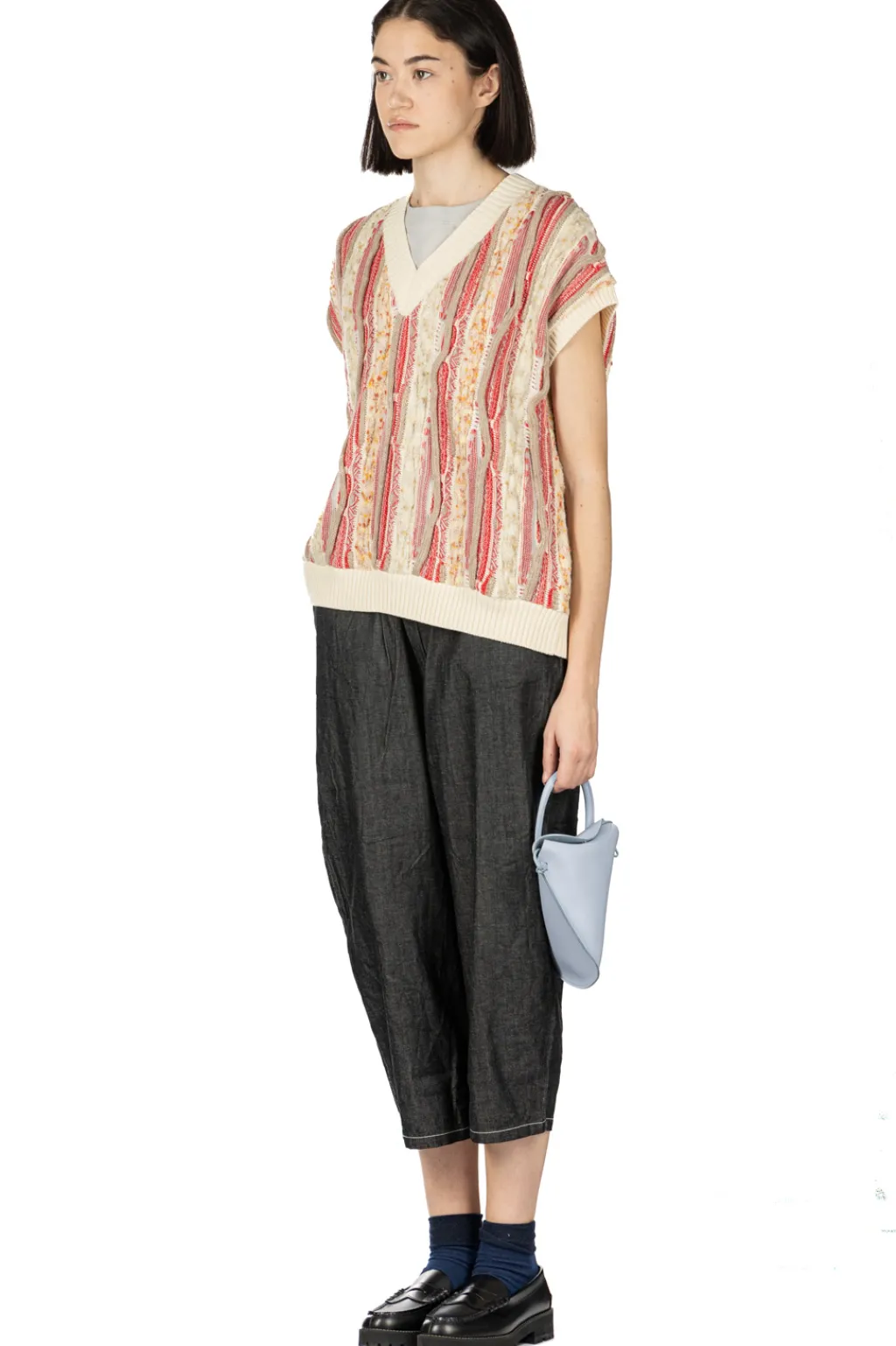 Discount NARU Marble Wave Crew Neck Vest - Red