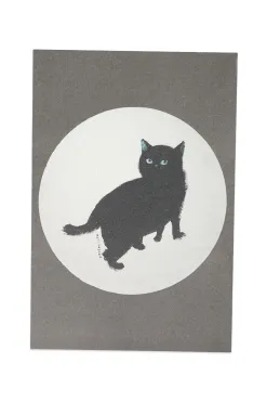 Hot Mino Washi Mari's Atlier - Post Card - Black Cat