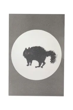 Hot Mino Washi Mari's Atlier - Post Card - Black Cat