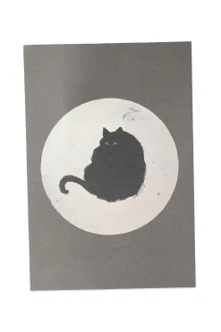 Hot Mino Washi Mari's Atlier - Post Card - Black Cat
