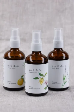 New Riraku Fragrance Meditate Body Mist in 3 choices