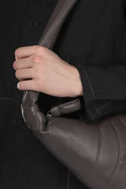 Sale LEMAIRE Medium Croissant Bag - Soft Nappa Leather - Mink