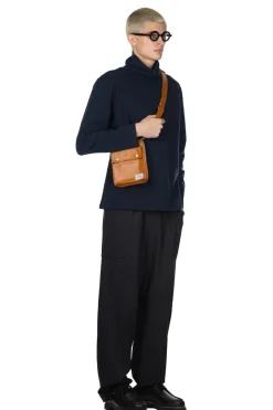 Online ts(s) Mellow Cotton Plain Jersey Turtle Neck Shirt-Navy