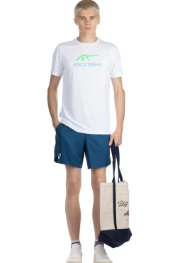 Hot Asics Men Court Graphic Tee-White