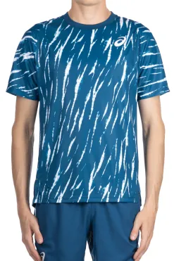Outlet Asics Men Game SS Top-Mako Blue
