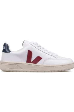 Fashion VEJA Men's V-12 Leather - Extra White x Marsala x Nautico