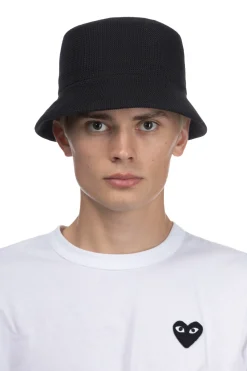 Hot CFCL Mesh Knit Bucket Hat - Black