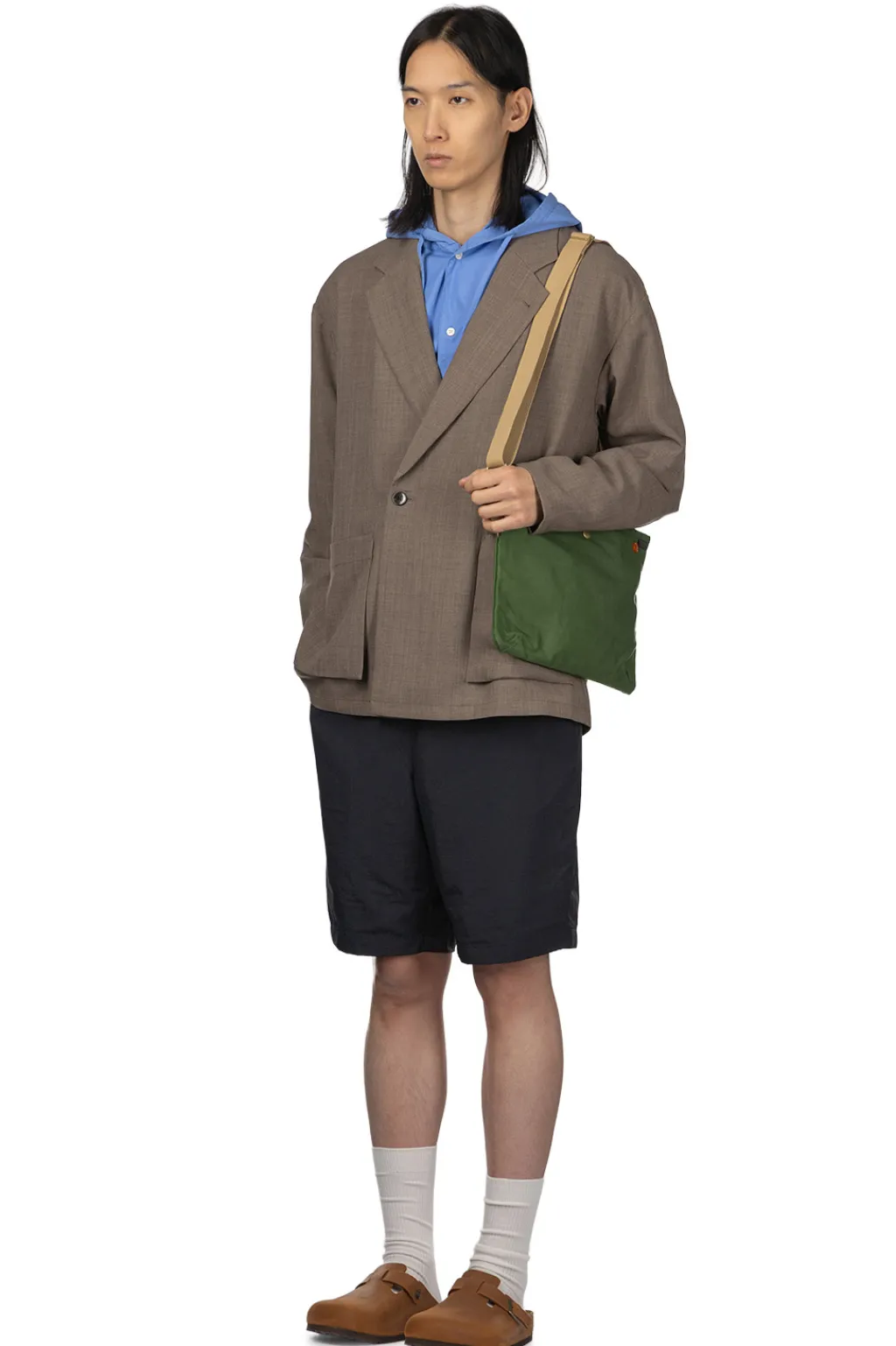 Fashion Manual Alphabet Mesh Oxford Comfort Jacket - Mocha