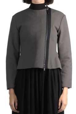 Outlet CFCL Mesh Zip Jacket - Iron Gray-Black