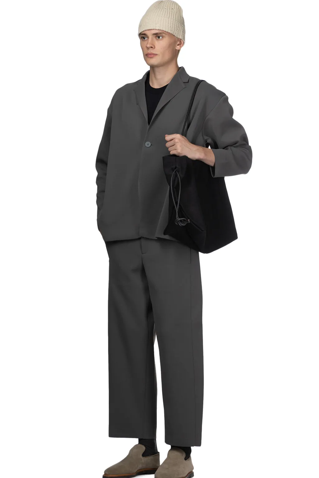 Clearance CFCL Milan Rib Boxy Tailored Jacket - Iron Grey