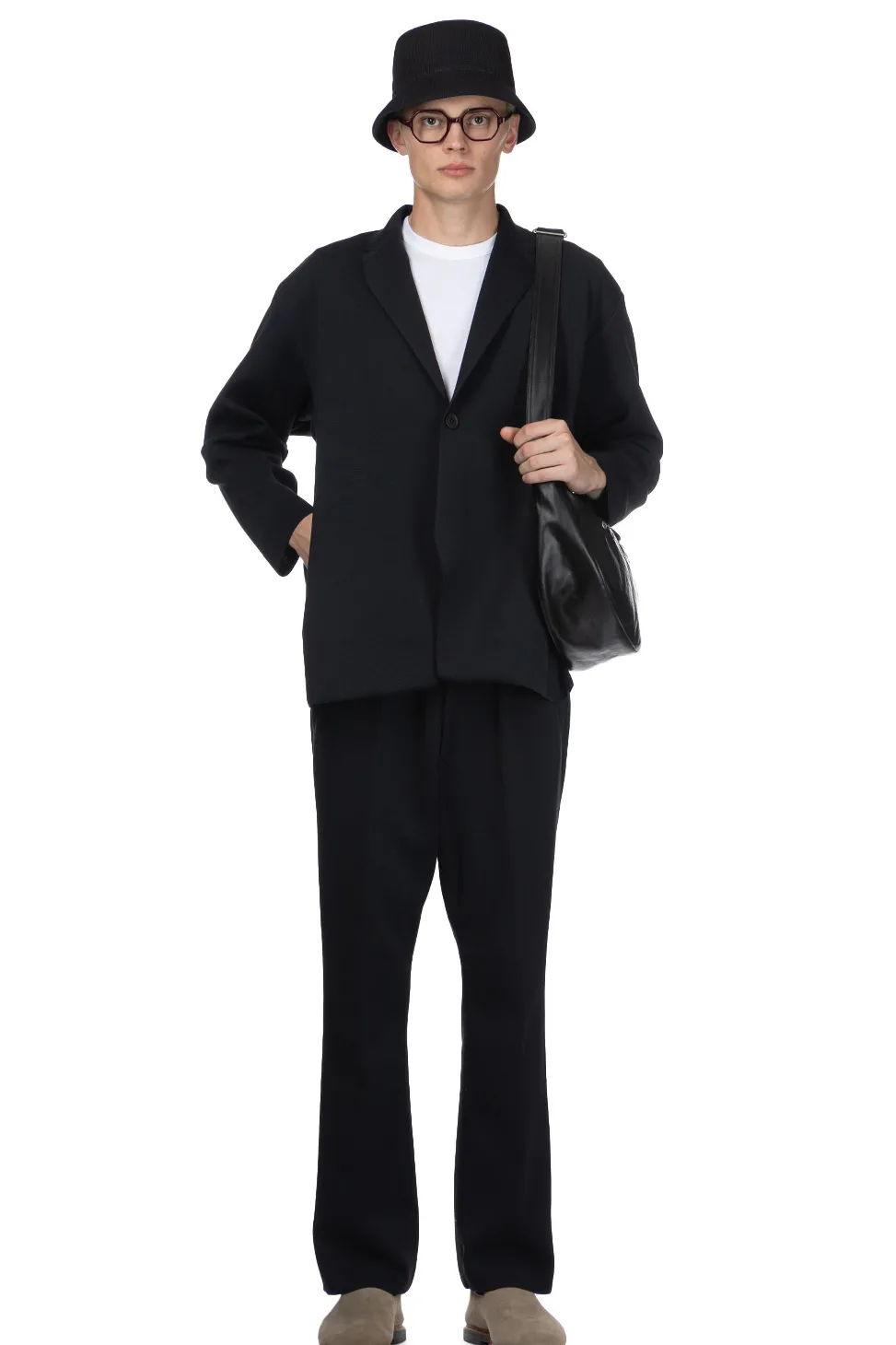 New CFCL Milan Rib Straight Pants - Black