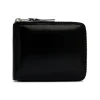 Online Comme Des Garcons Wallets Mirror Inside Zip Around Wallet - Black x Silver