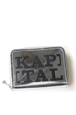 Fashion Kapital Mirror Leather THUMBS-UP Mini Wallet - Black