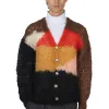 New UNUSED Mohair and Wool Cardigan - Men - Brown Multi