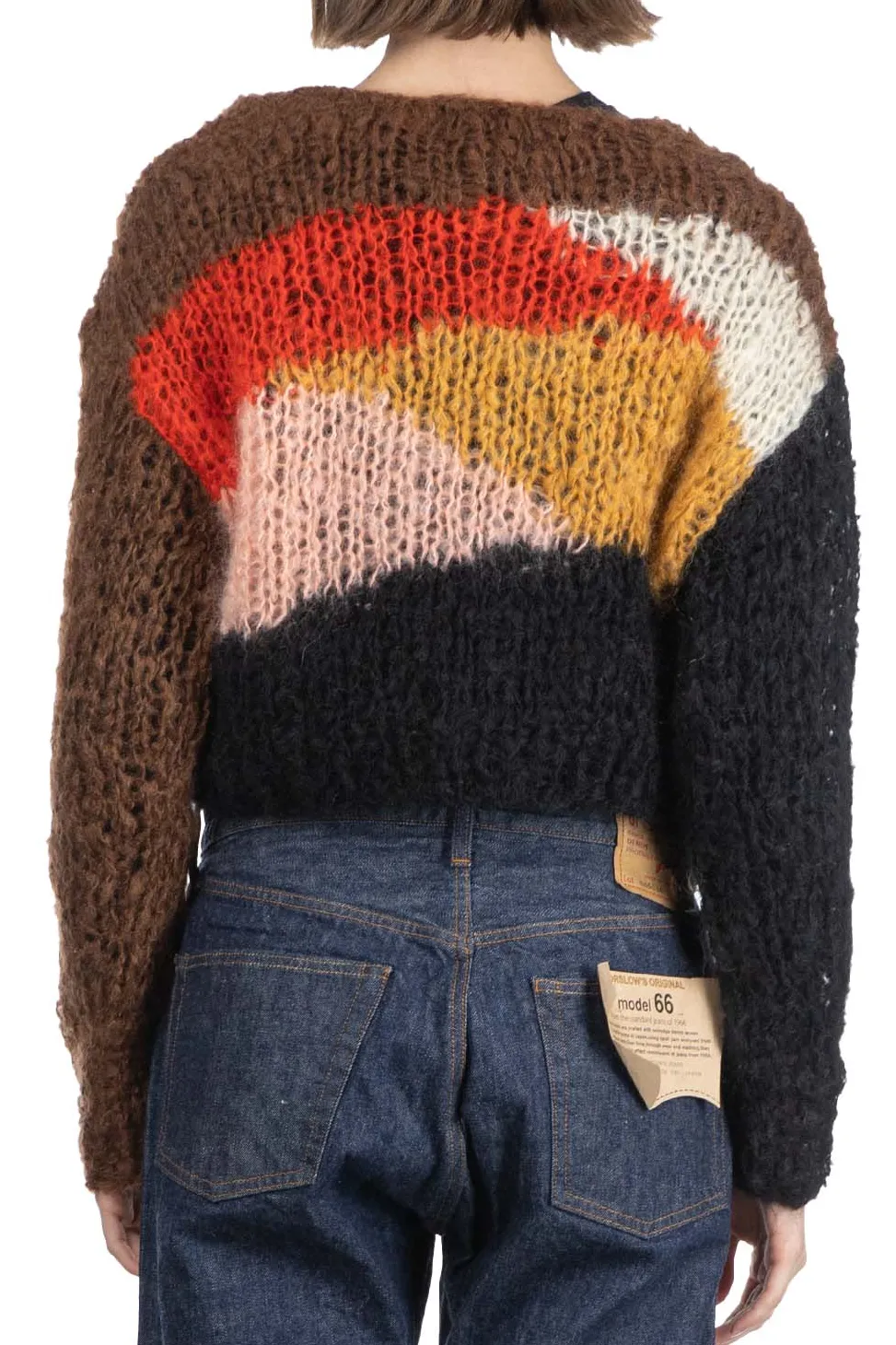Clearance UNUSED Mohair and Wool Cardigan - Women - Brown Multi