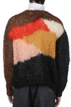 New UNUSED Mohair and Wool Cardigan - Men - Brown Multi