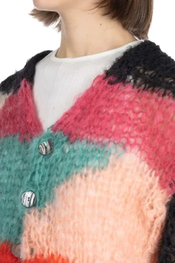 Online UNUSED Mohair and Wool Cardigan - Women - Green Multi