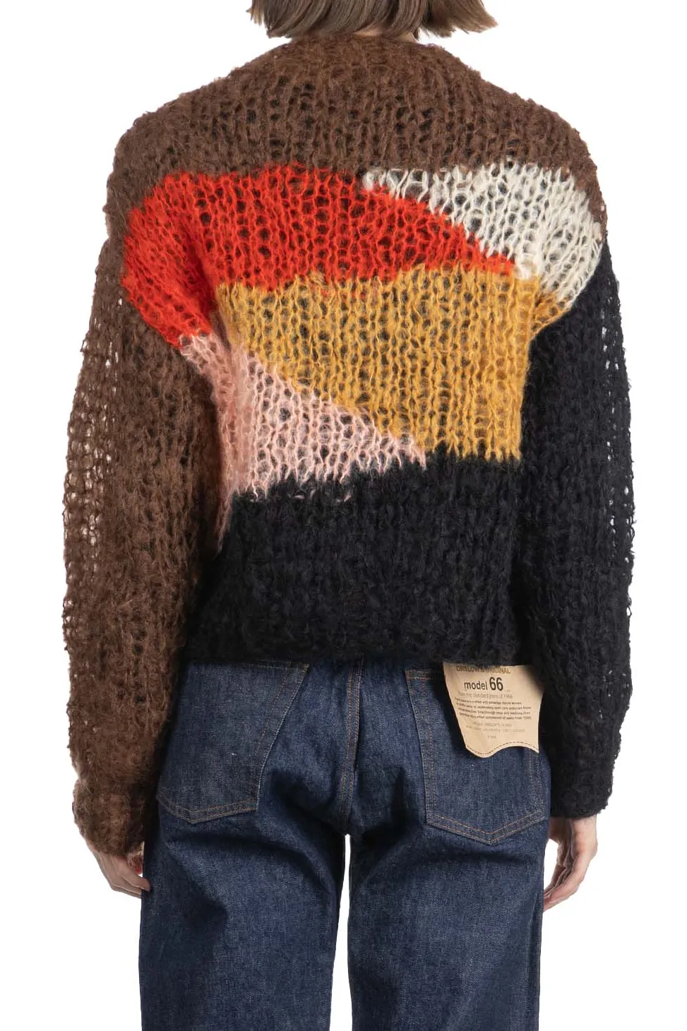 Sale UNUSED Mohair and Wool Pullover - Women - Brown Multi