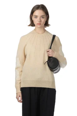 Outlet Comme Des Garcons TAO Multi Fabrics Mix Jersey Flower Pattern Jacquard Knitwear