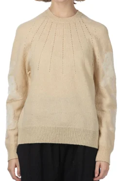 Outlet Comme Des Garcons TAO Multi Fabrics Mix Jersey Flower Pattern Jacquard Knitwear