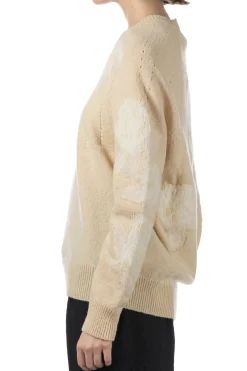 Outlet Comme Des Garcons TAO Multi Fabrics Mix Jersey Flower Pattern Jacquard Knitwear