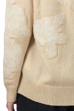 Outlet Comme Des Garcons TAO Multi Fabrics Mix Jersey Flower Pattern Jacquard Knitwear
