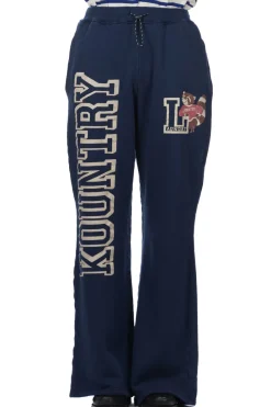 Fashion Kapital 30/-Napped Lining Flare SWT Pants (KOUNTRY) - Navy
