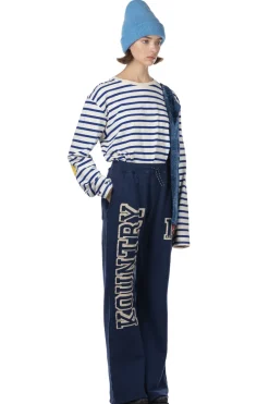 Fashion Kapital 30/-Napped Lining Flare SWT Pants (KOUNTRY) - Navy