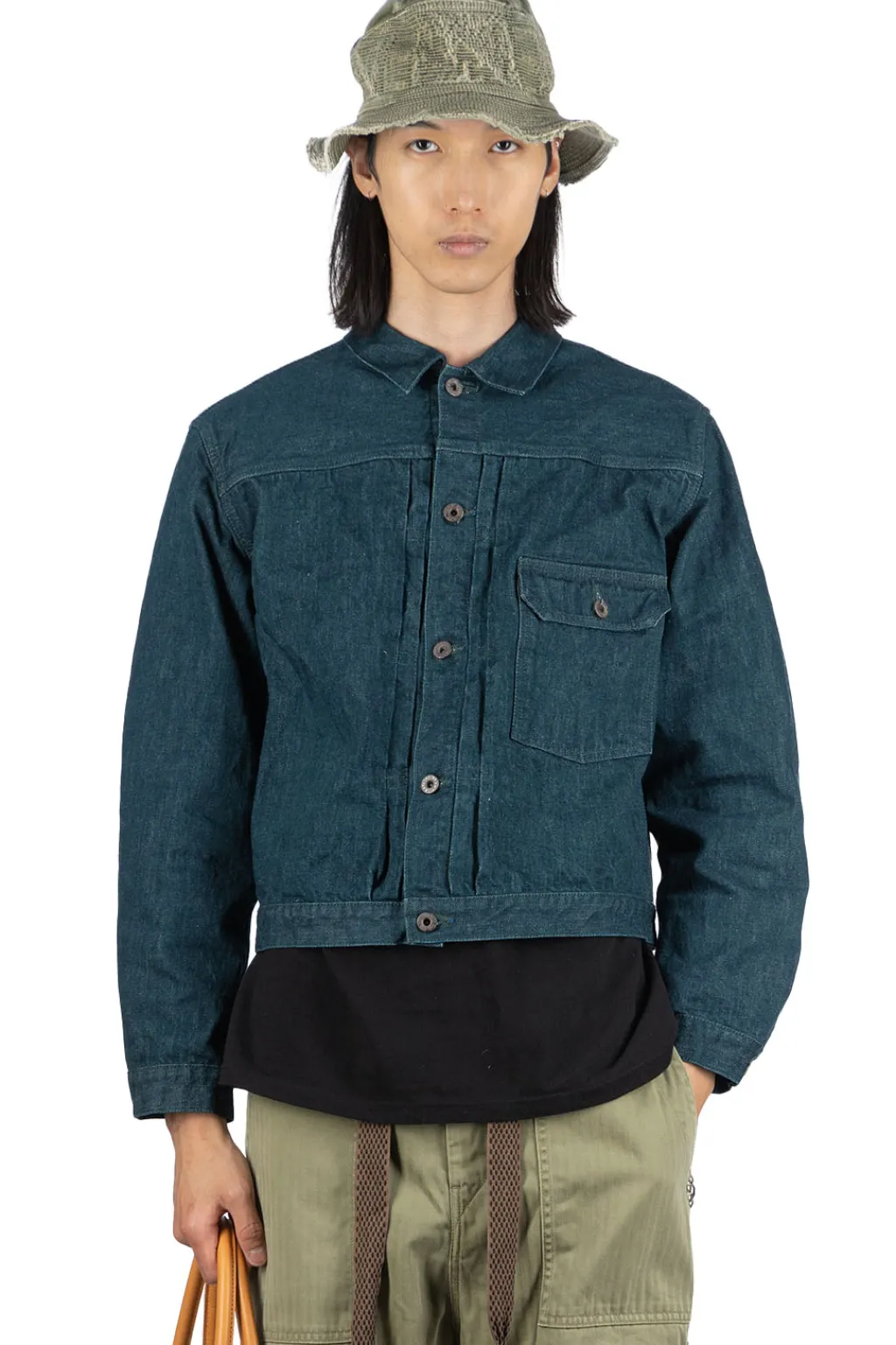 Sale Kapital No.4 Plant Dyed Denim 1st Jacket