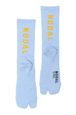 Discount NODAL Logo Socks - Light Blue Light Blue × Orange